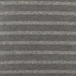 Ash Gray-Gray-Multi Stripe Baby French Terry Knit Fabric