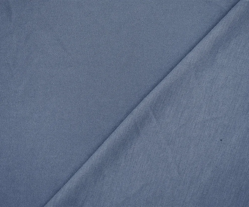 Blue Washed Modal Poly Stretch  Spandex Jersey Knit Fabric