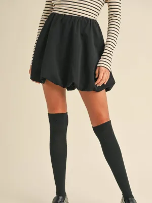 BUBBLE MINI SKIRT - BLACK
