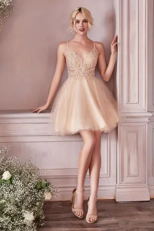 CINDERELLA DIVINE CD0190 Short A-Line Cocktail Dress