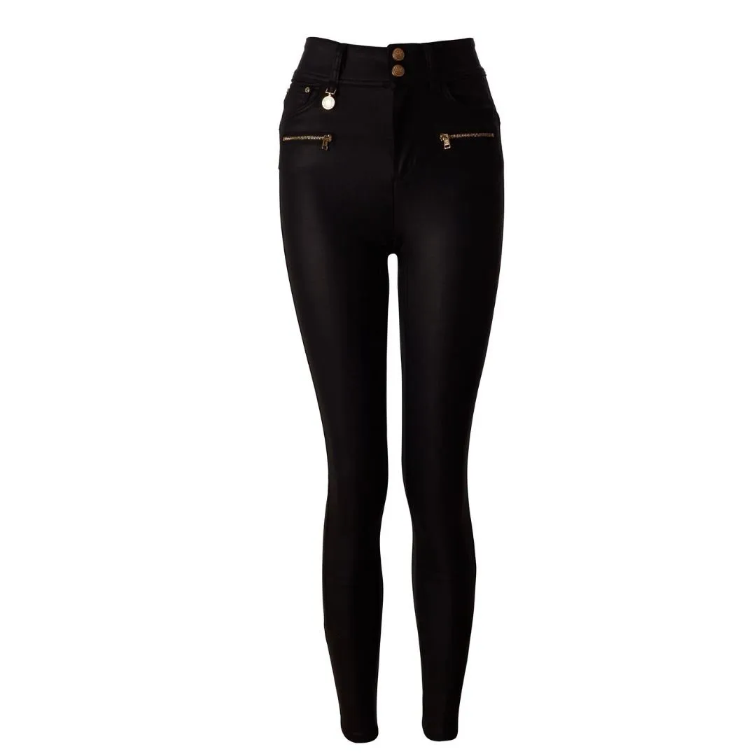 Coated Jodhpur Regular Jeans