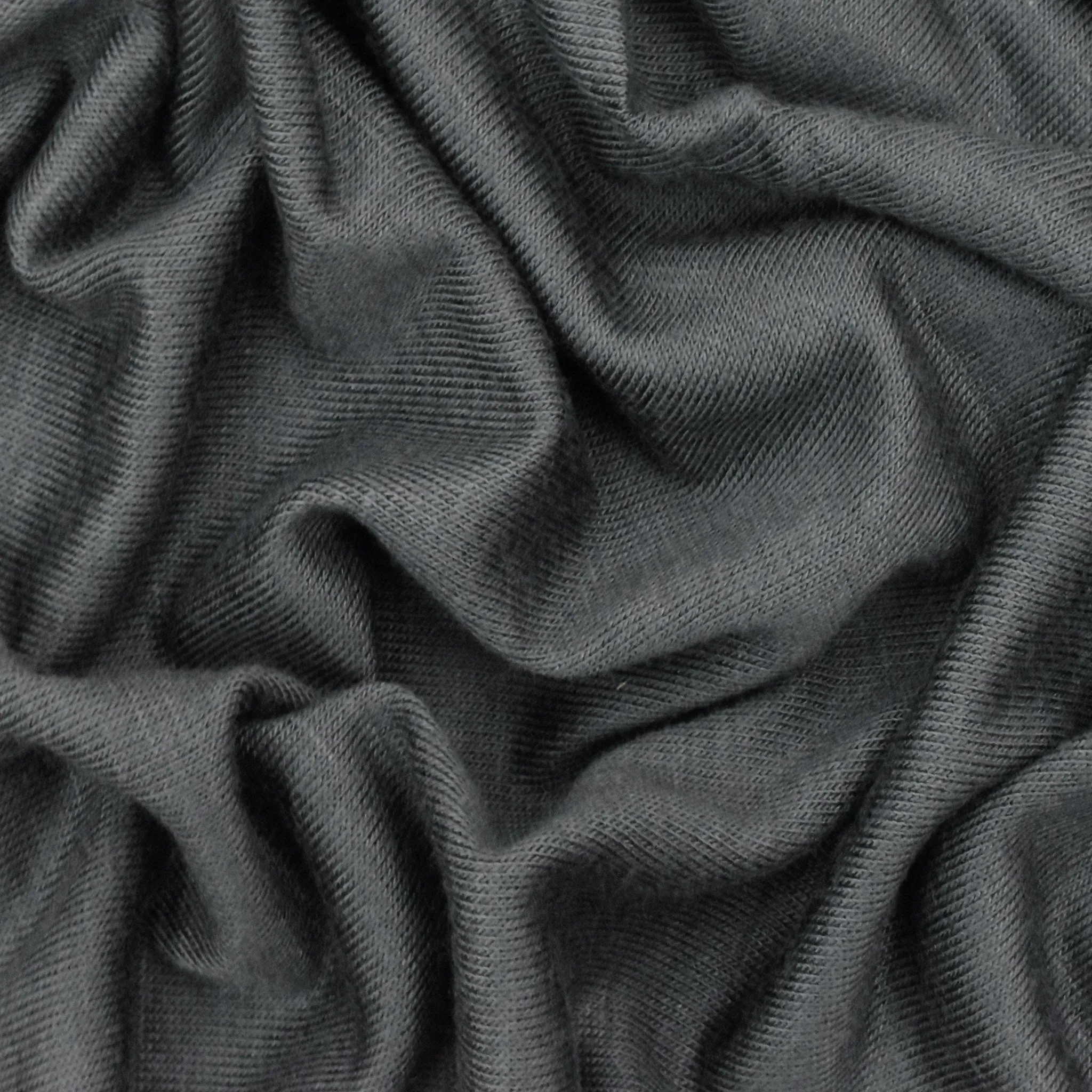 Cobalt Gray Solid Stretch Jersey Knit Fabric
