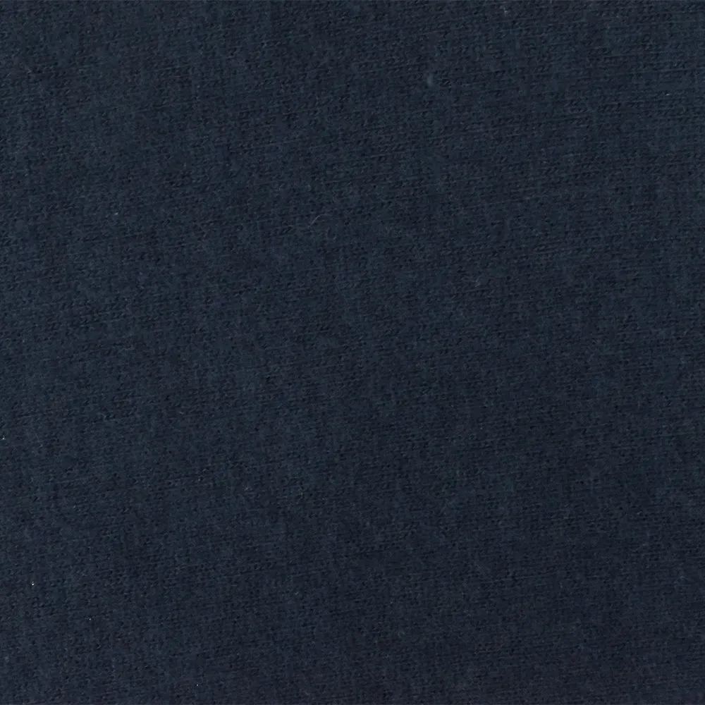 Deep Navy Solid Stretch Brushed Jersey Knit Fabric