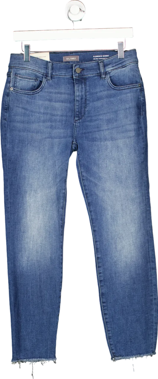 DL1961 Blue Florence Skinny Mid Rise Instasculpt Crop Jeans W29