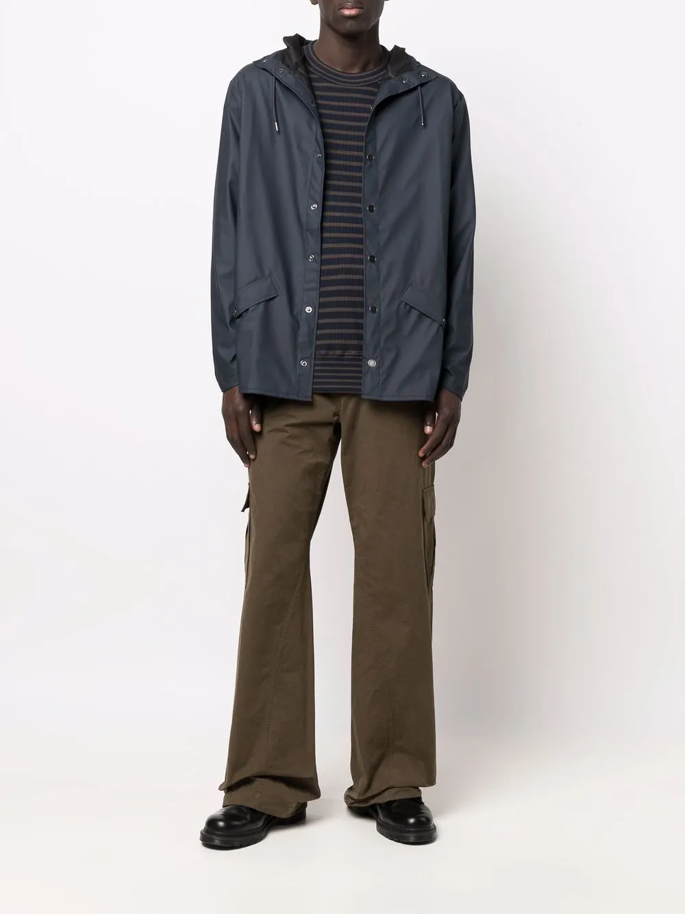 drawstring-hood bomber jacket