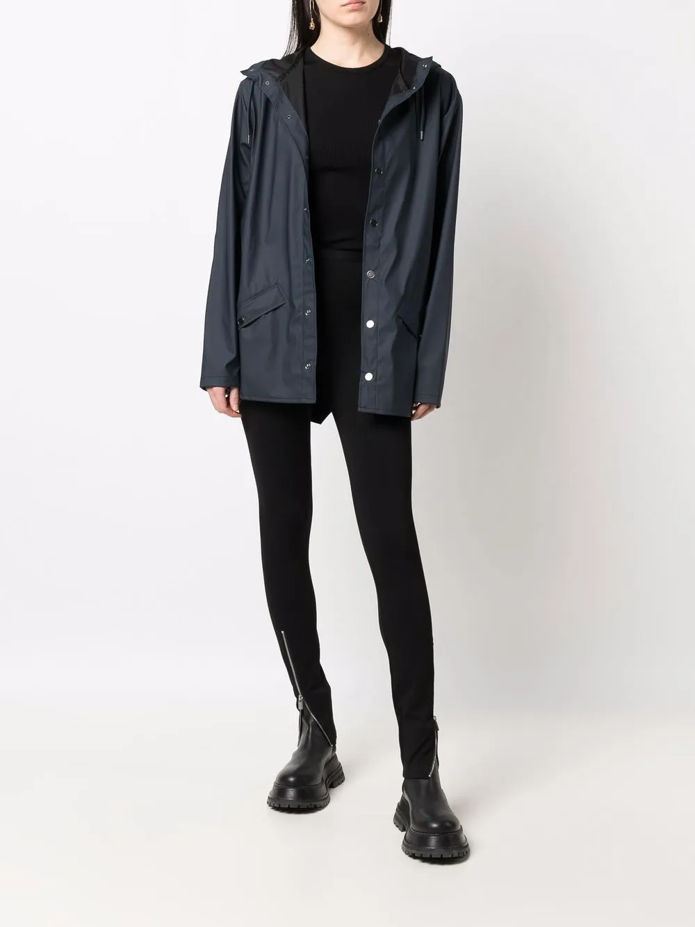 drawstring-hood bomber jacket