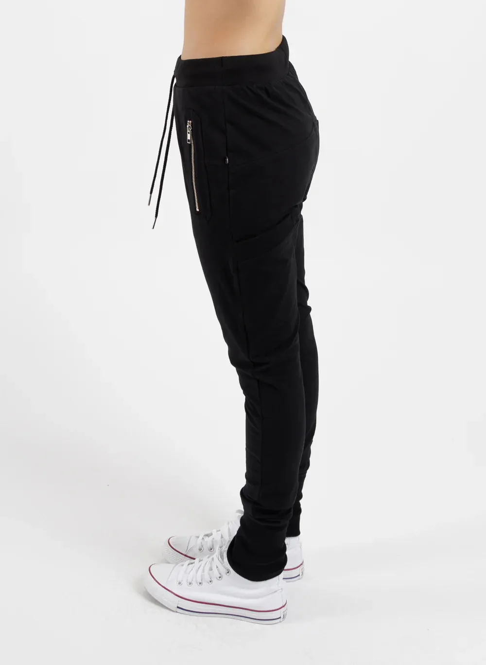 Federation Escape Trackies Silver Zips Black/Silver