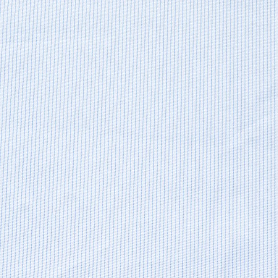 Fine Blue Pinstripe Pure Shirting Cotton
