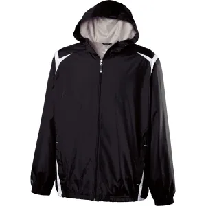 Holloway Men's Black/White Full Zip Hooded Collision Jacket