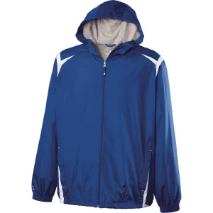 Holloway Men's Royal/White Full Zip Hooded Collision Jacket