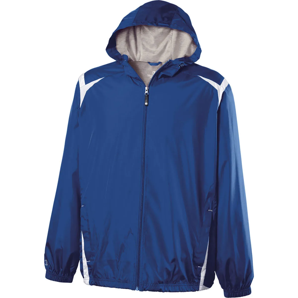 Holloway Men's Royal/White Full Zip Hooded Collision Jacket