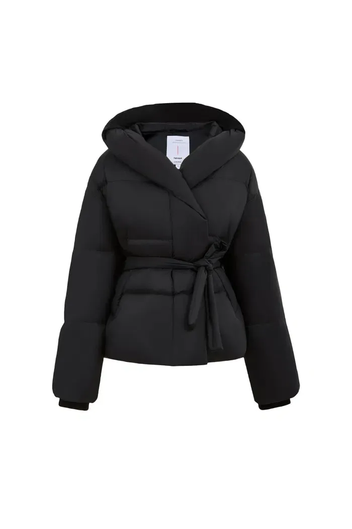Iliana Water-Repellent Hooded Lightweight Duck Down Jacket in Ultra-Light Fabric