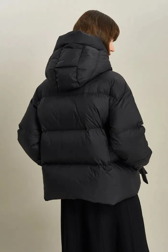 Iliana Water-Repellent Hooded Lightweight Duck Down Jacket in Ultra-Light Fabric