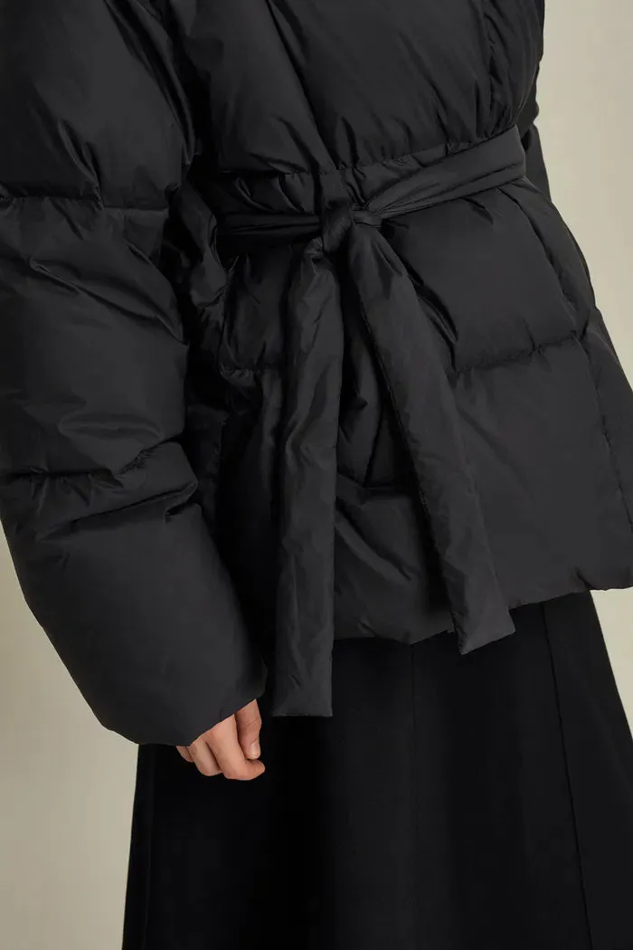 Iliana Water-Repellent Hooded Lightweight Duck Down Jacket in Ultra-Light Fabric