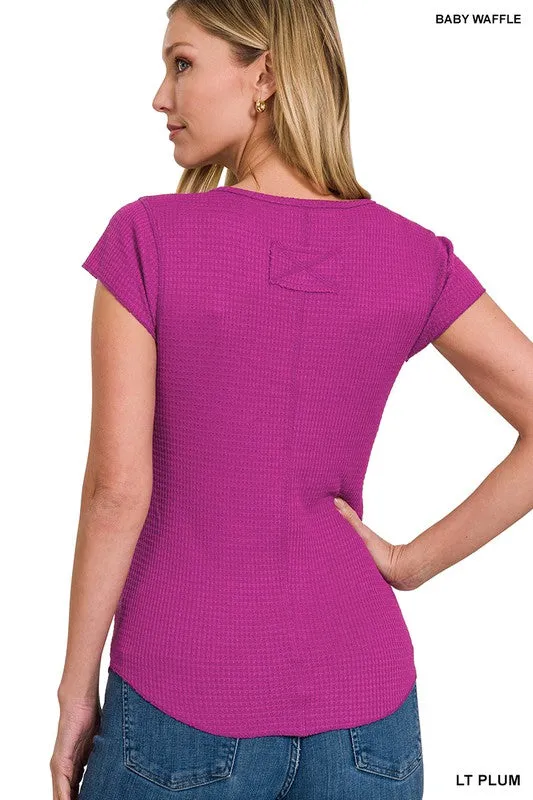 Iris Baby Waffle Sleeve Top