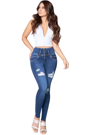 Jackie London Jeans 2306 - High Rise Skinny Push-Up Ripped Jeans