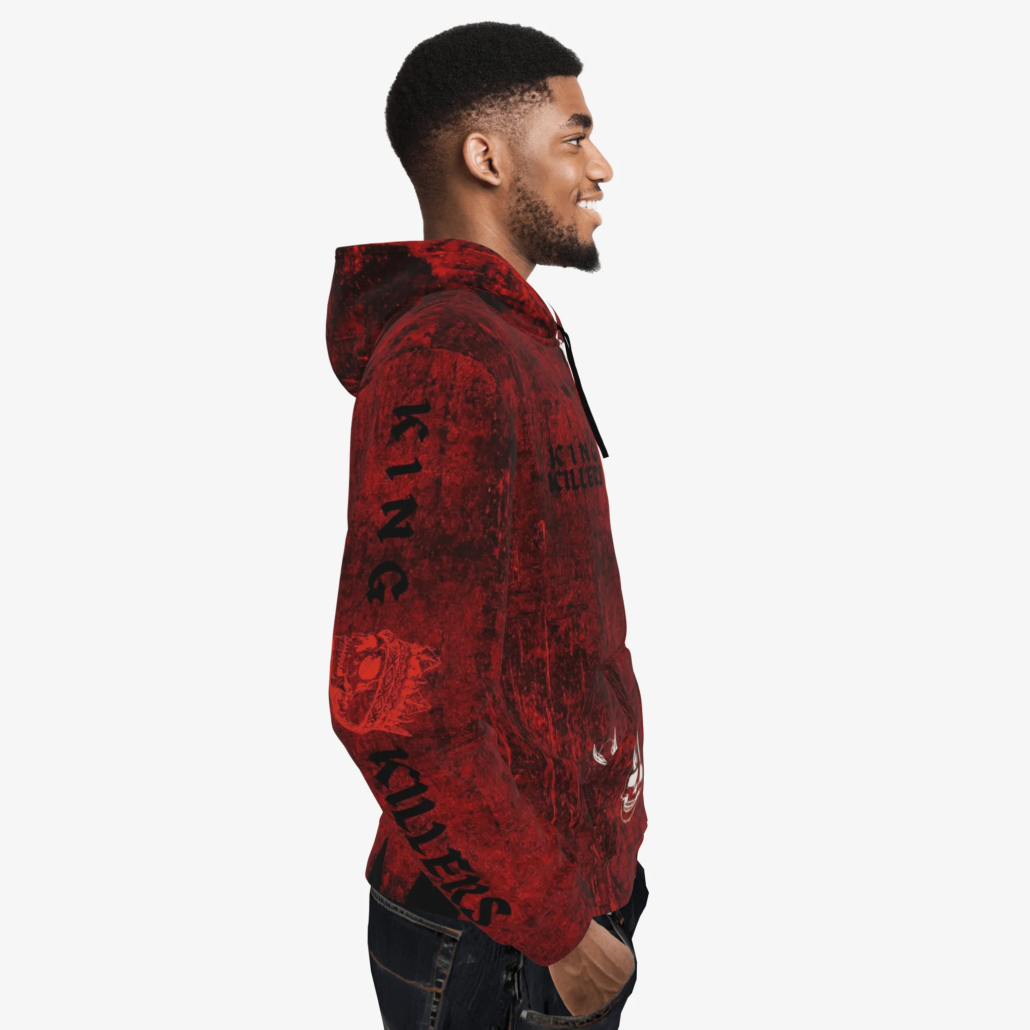 KingKillers Red Grunge Hoodie