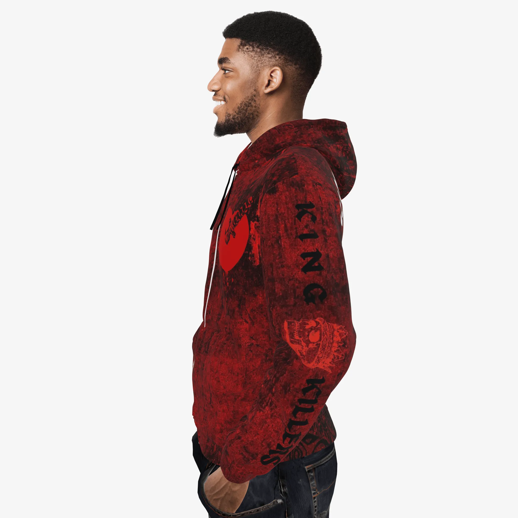 KingKillers Red Grunge Hoodie
