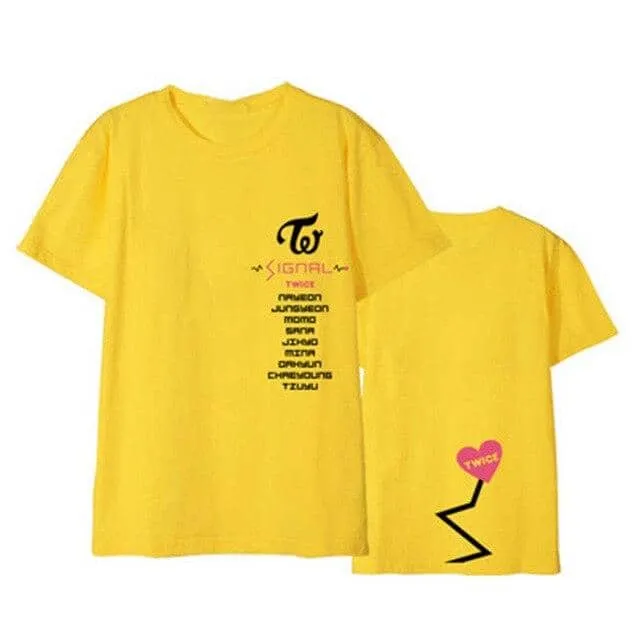 Kpop TWICE SIGNAL Album Shirts K-POP  Tops T-shirt DX440