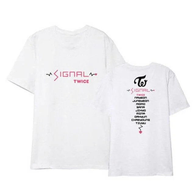 Kpop TWICE SIGNAL Album Shirts K-POP  Tops T-shirt DX440