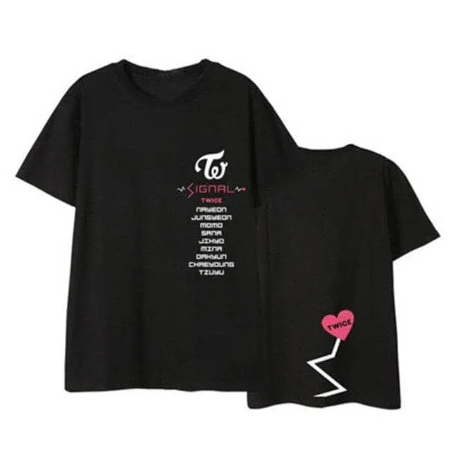 Kpop TWICE SIGNAL Album Shirts K-POP  Tops T-shirt DX440