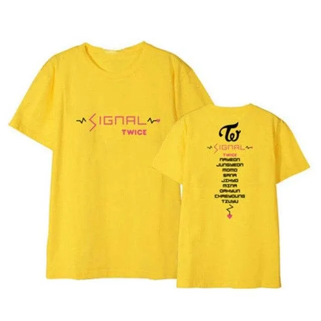 Kpop TWICE SIGNAL Album Shirts K-POP  Tops T-shirt DX440