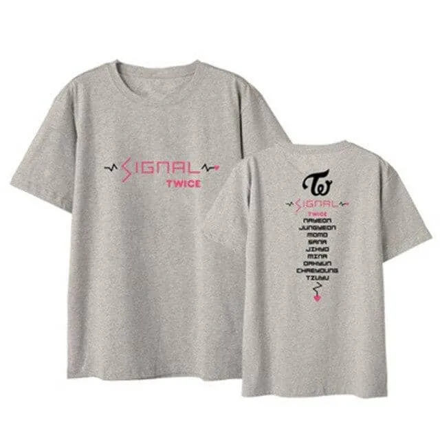 Kpop TWICE SIGNAL Album Shirts K-POP  Tops T-shirt DX440