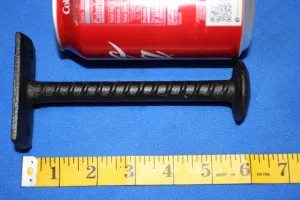 Large Hammered Head Railroad Spike Wall Hook, 5 3/4 inch Heavy Solid cast Iron, H-74