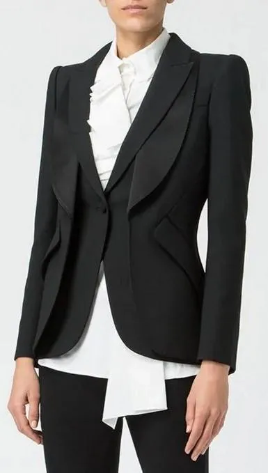 Layered Grain de Poudre Blazer