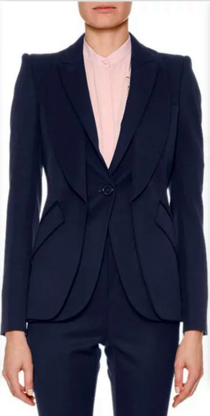 Layered Grain de Poudre Blazer