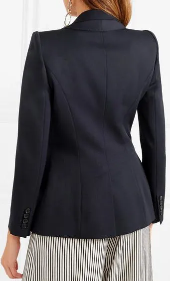 Layered Grain de Poudre Blazer