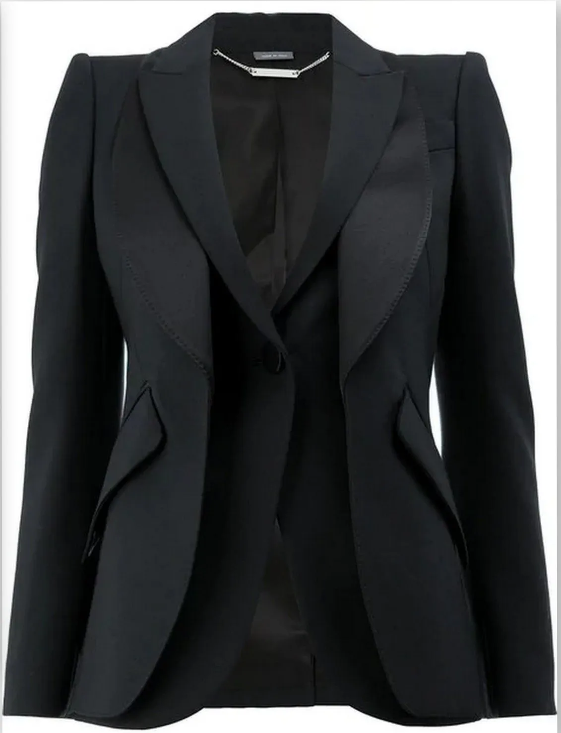 Layered Grain de Poudre Blazer