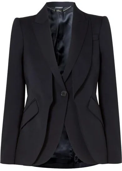 Layered Grain de Poudre Blazer