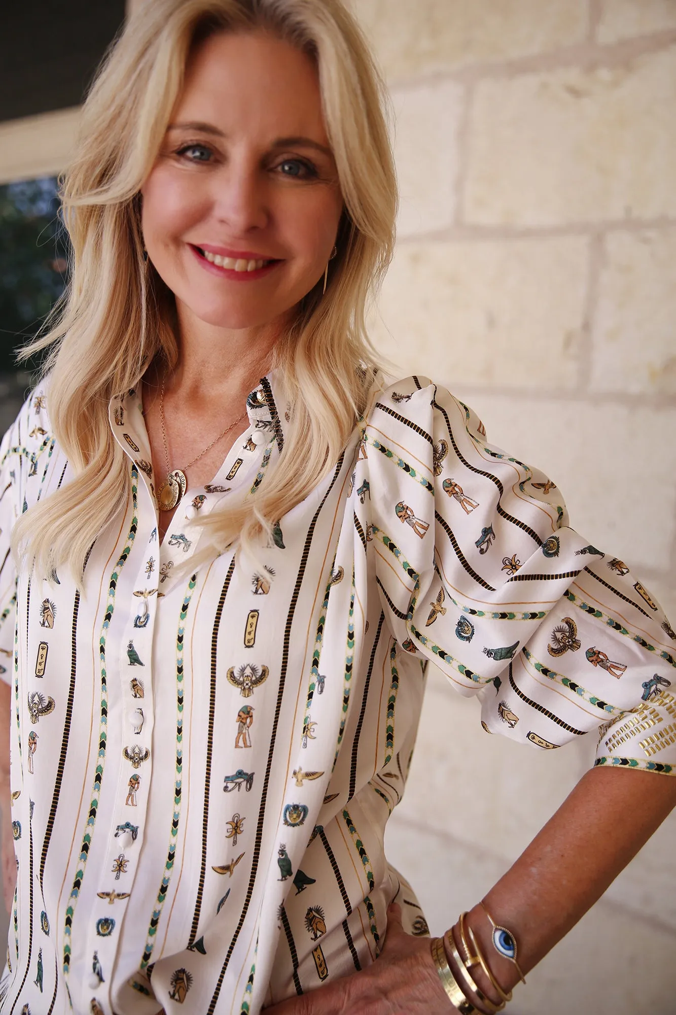 Long Line Shirt With Yoke And Button Detail Valley Of The Queens