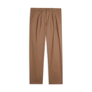 Men Mmt-Talkin-Pleated Herringbone Trouser - Dk-Brown