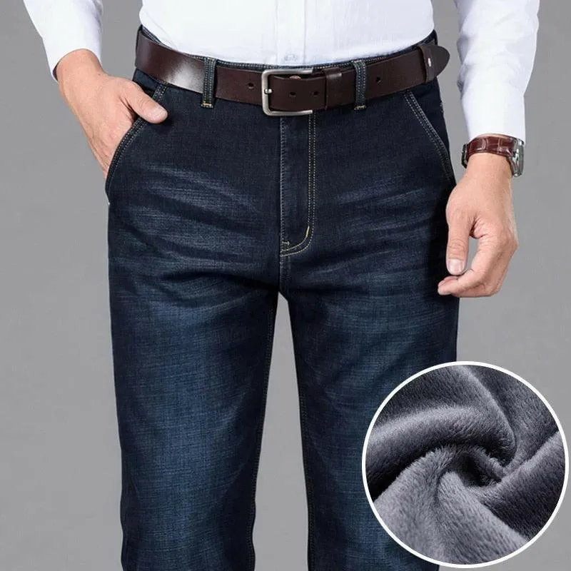 Men’s Stretch Denim Pants with Zipper Fly