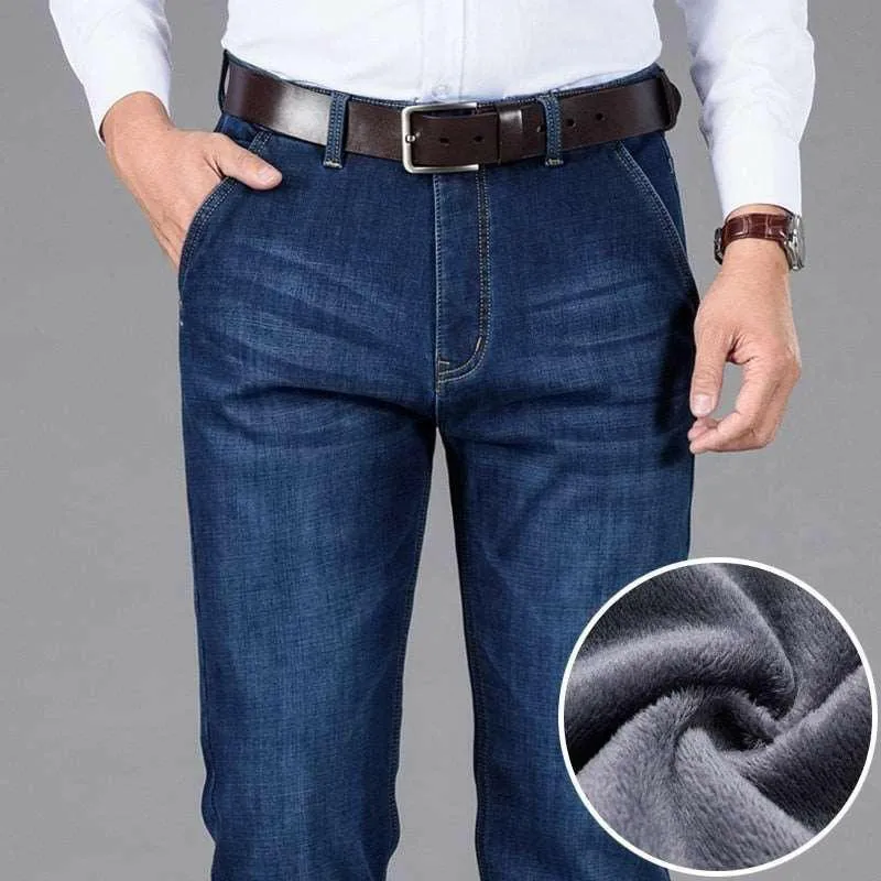 Men’s Stretch Denim Pants with Zipper Fly