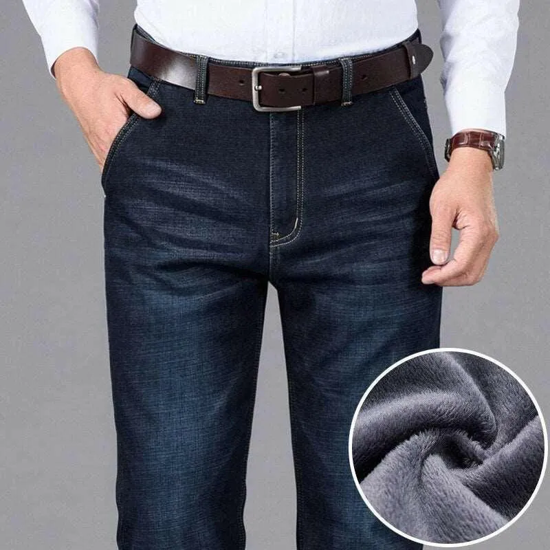 Men’s Stretch Denim Pants with Zipper Fly