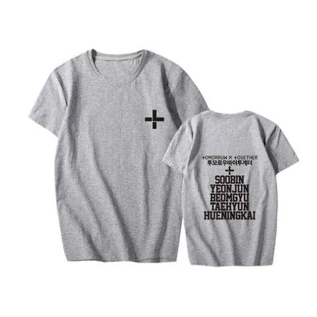 New Kpop TXT Called Tomorrow X Together YEONJUN SOOBINs T Shirts Hip-hop Sleeve T-shirts