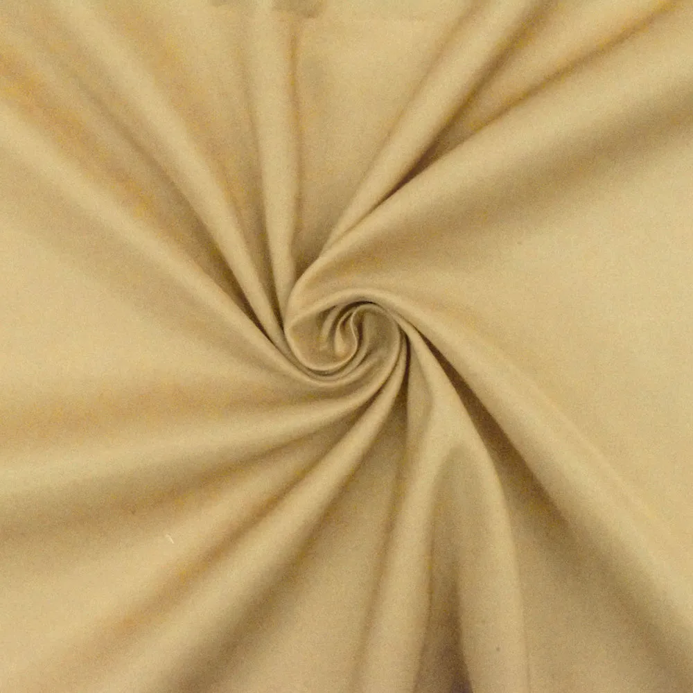 Paddy Beige Solid Stretch Polyester Lining Woven Fabric