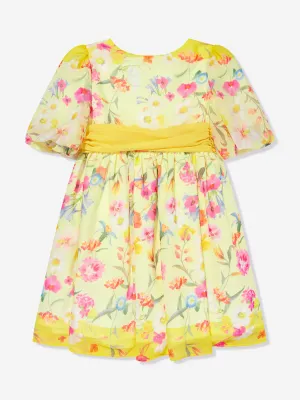 Patachou Girls Floral Party Dress in Yellow