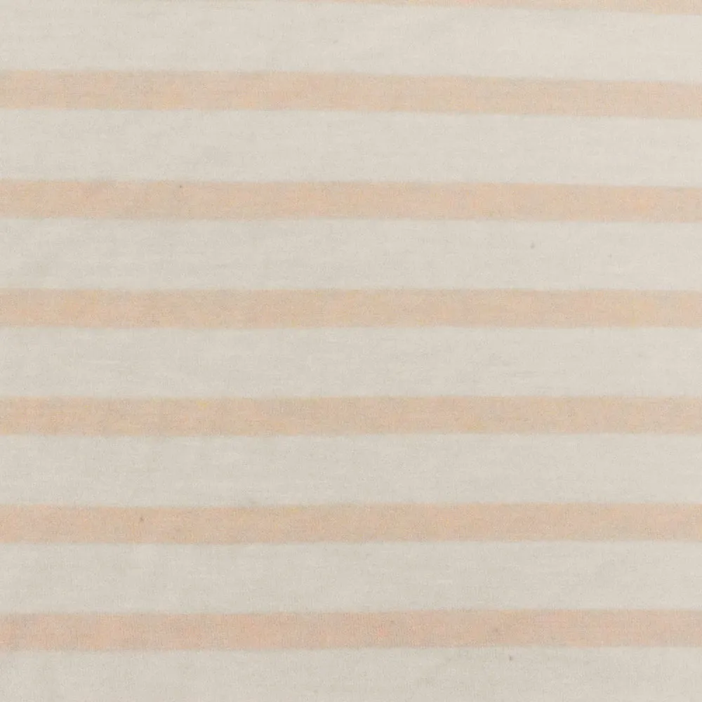 Peach-Ivory Stripe Stretch Spandex Rayon Modal Jersey Knit Fabric