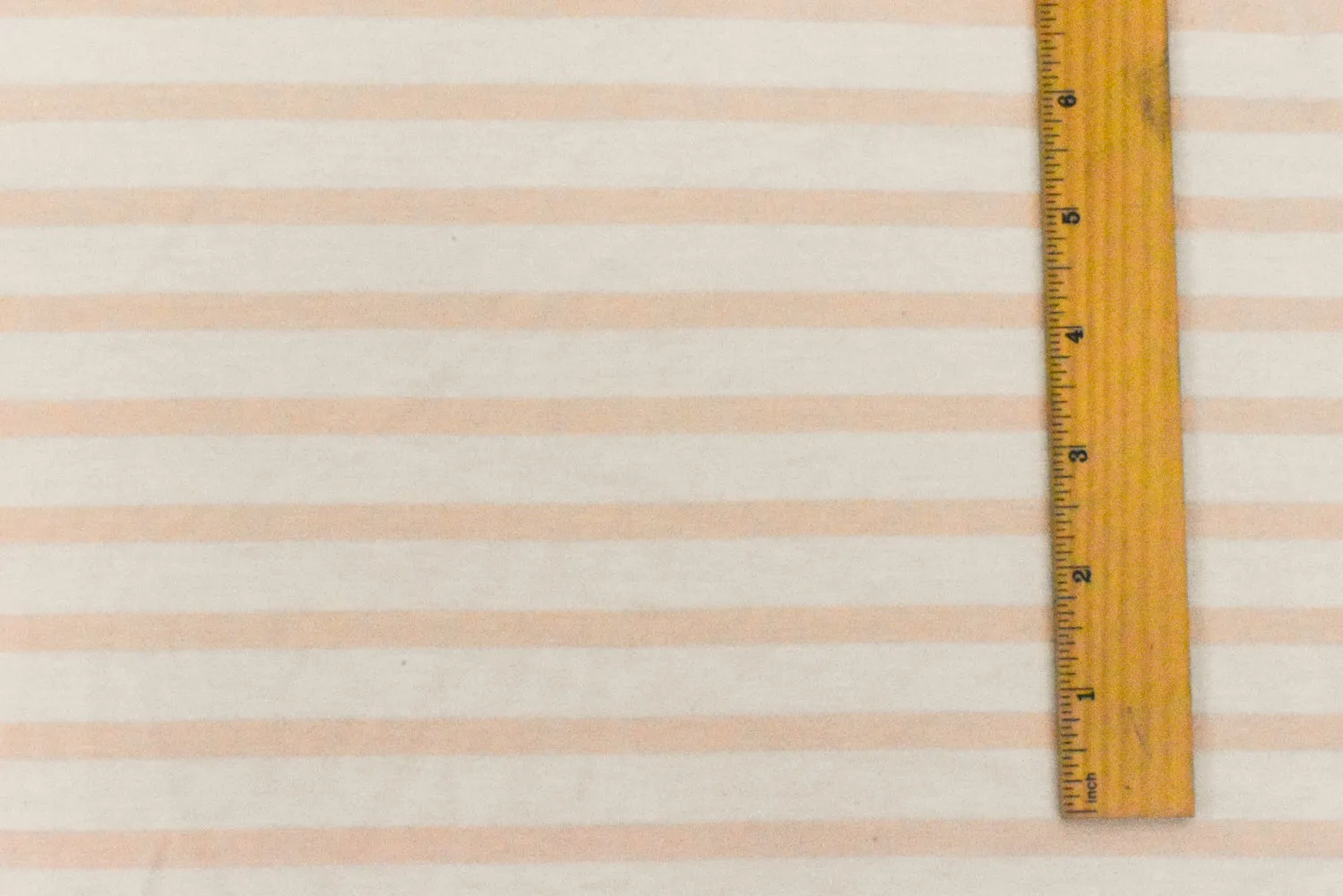 Peach-Ivory Stripe Stretch Spandex Rayon Modal Jersey Knit Fabric