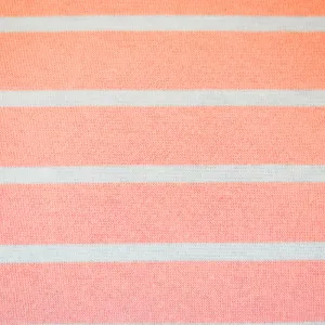 Peach-White Rayon Stretch Spandex Stripe Jersey Knit Fabric