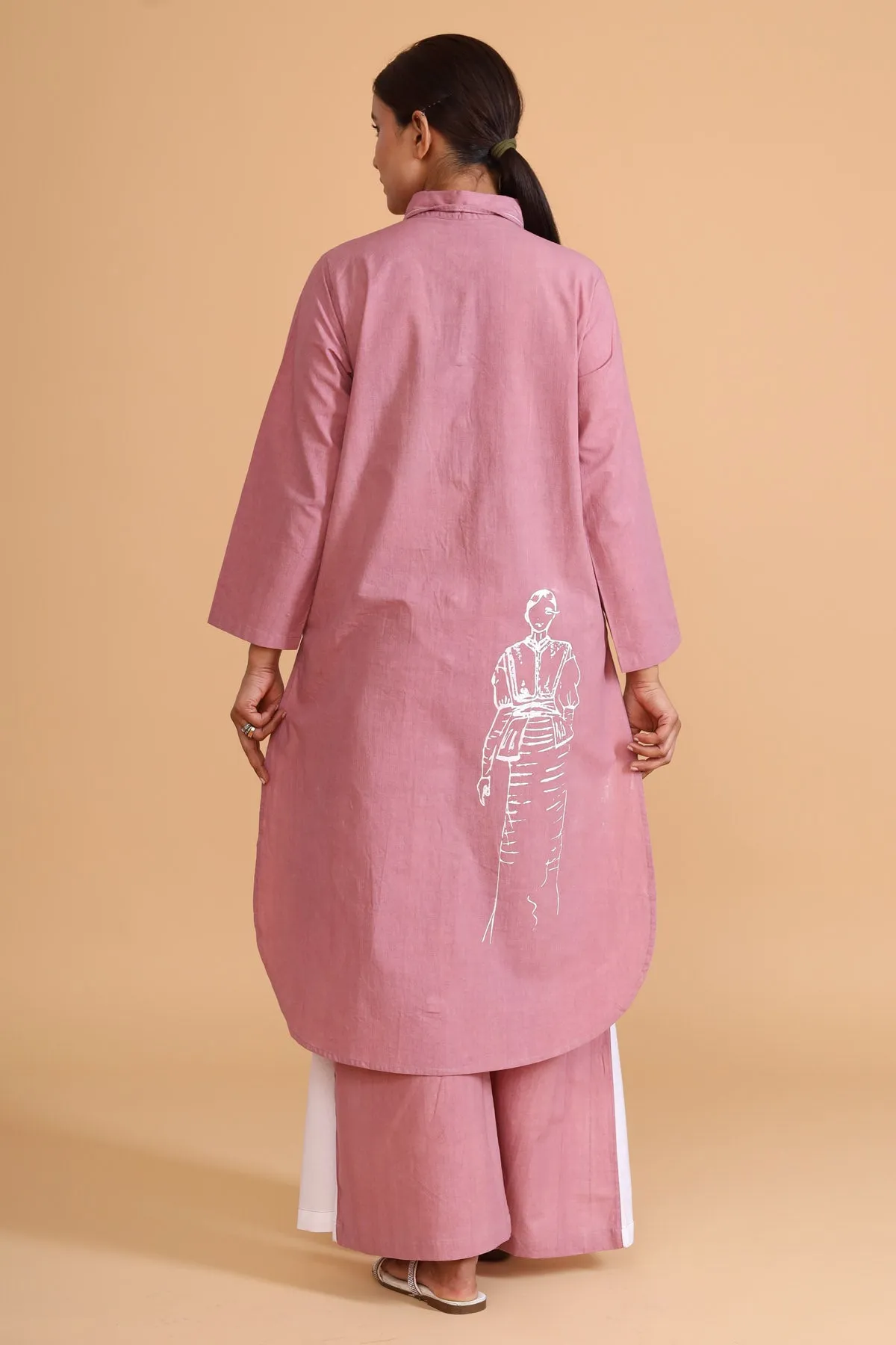 Pink Semi Circle Tunic Co-ords
