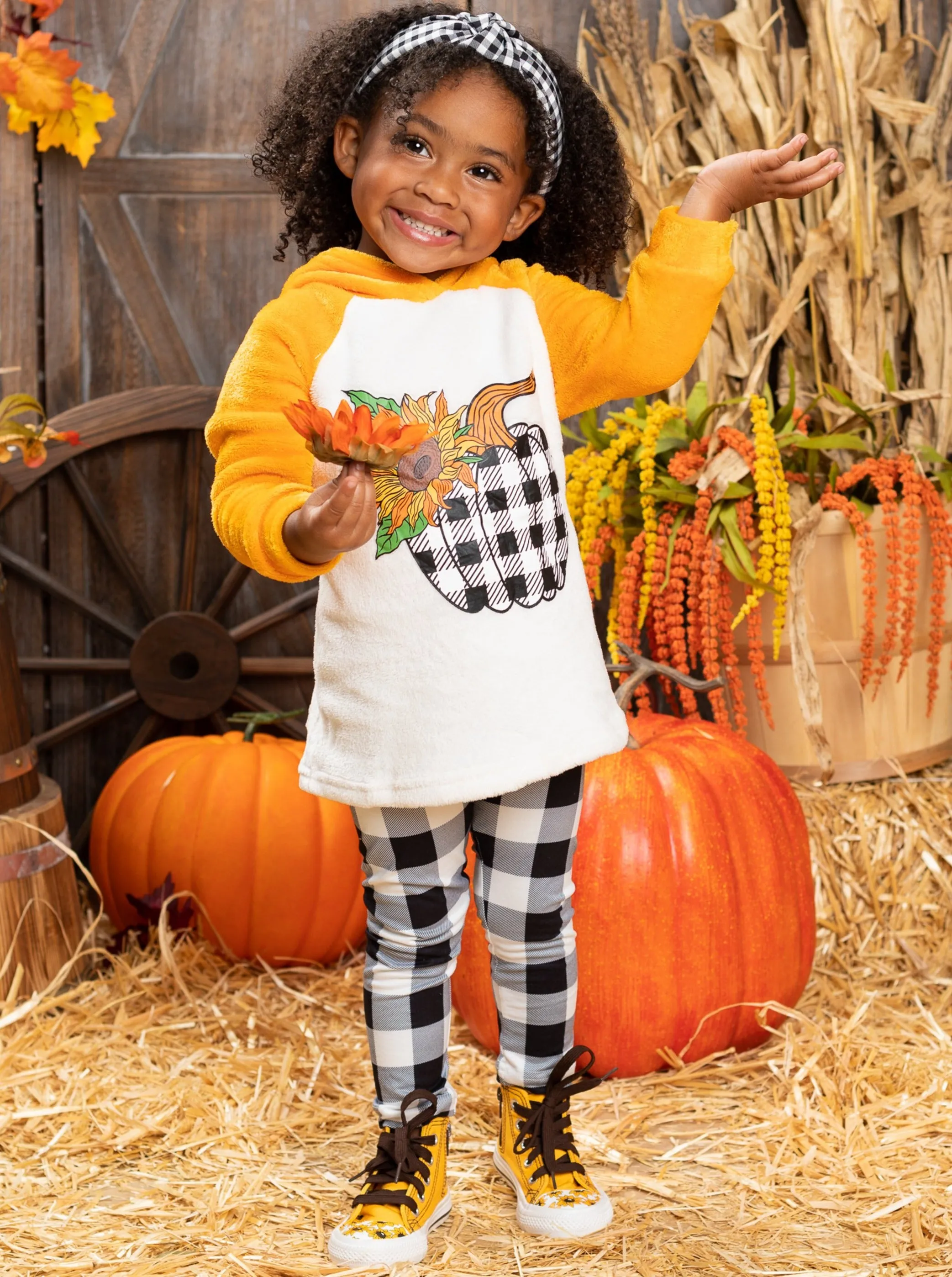Plush Pumpkin Raglan Hoodie
