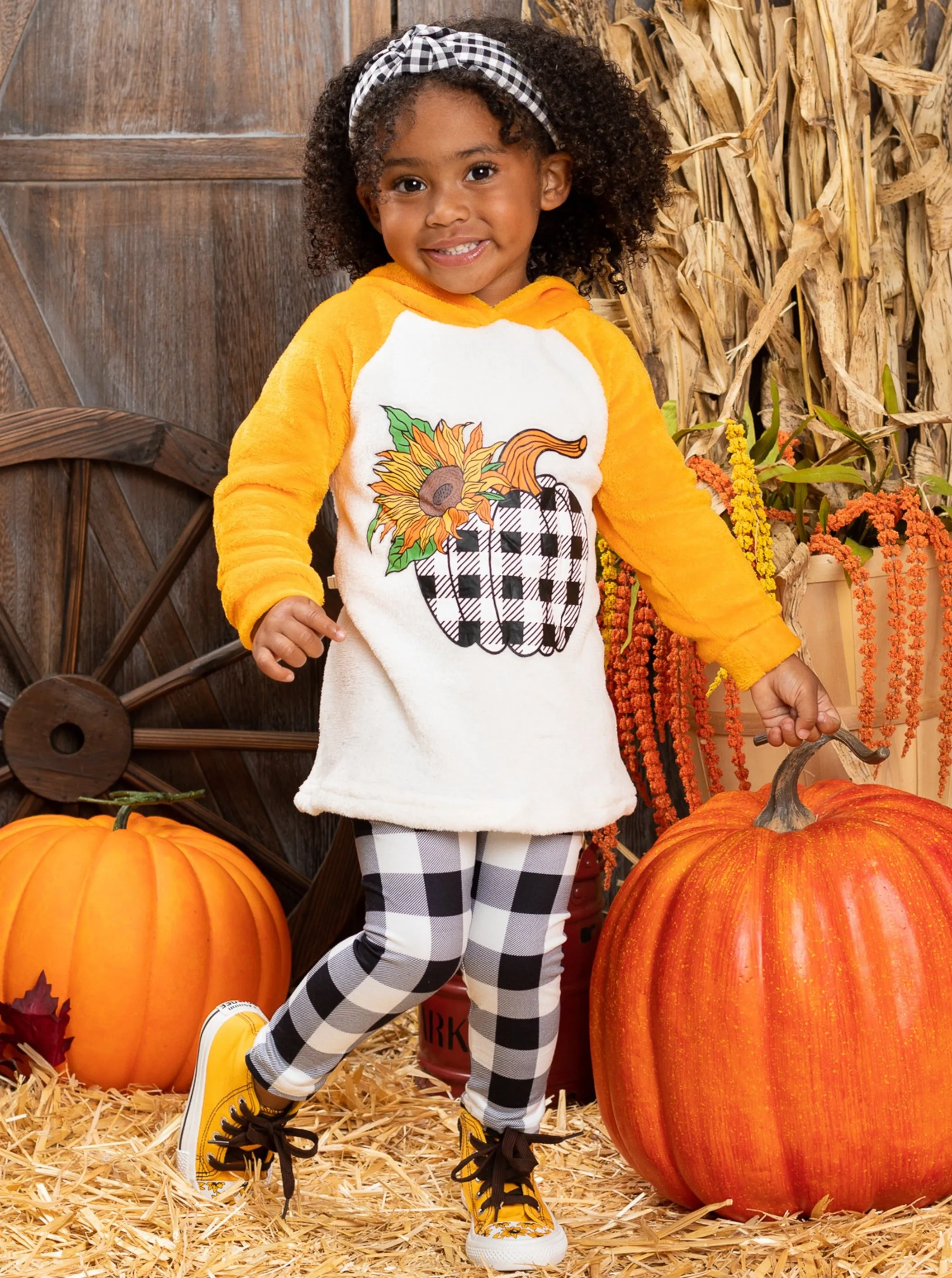 Plush Pumpkin Raglan Hoodie