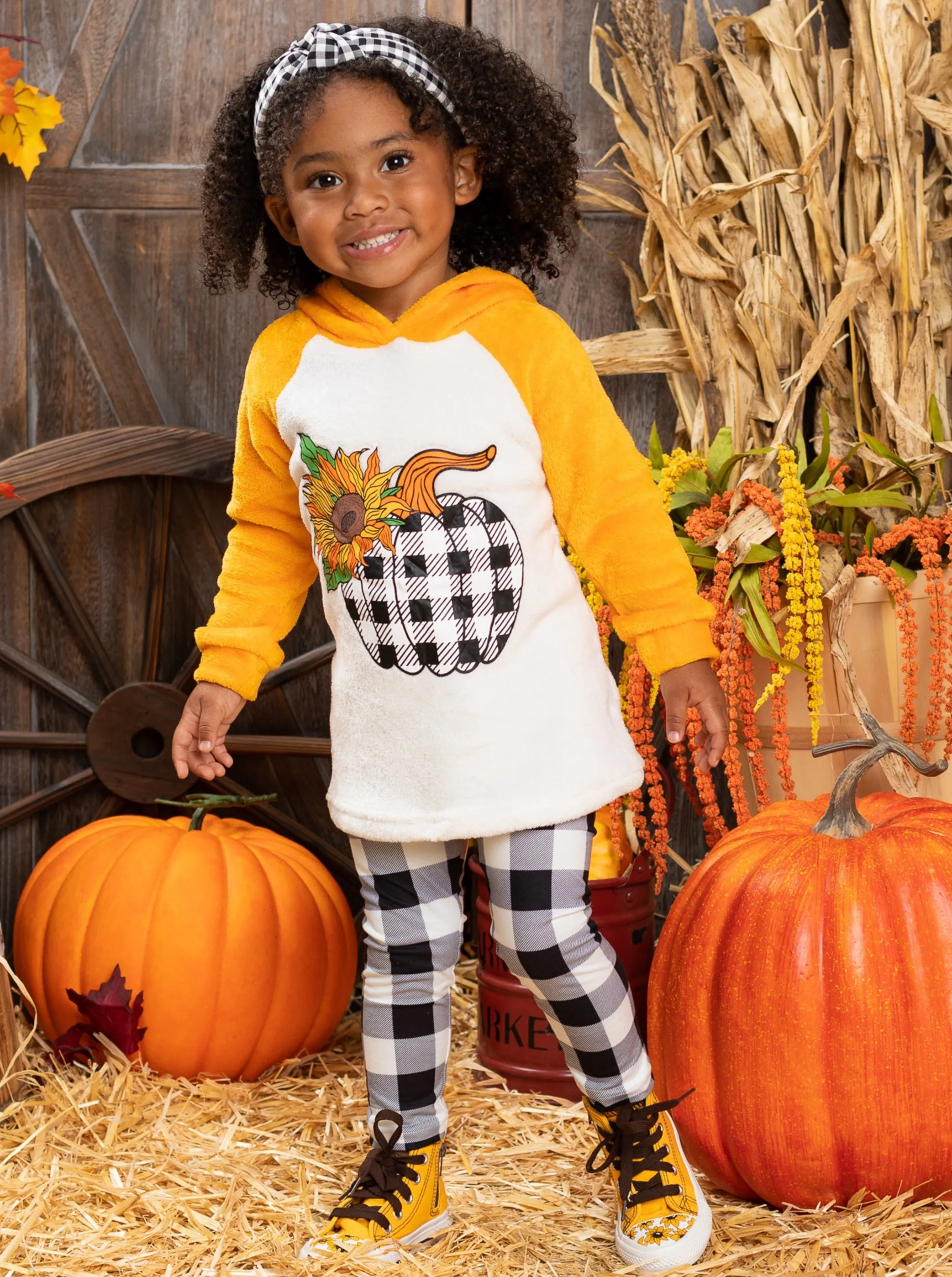 Plush Pumpkin Raglan Hoodie