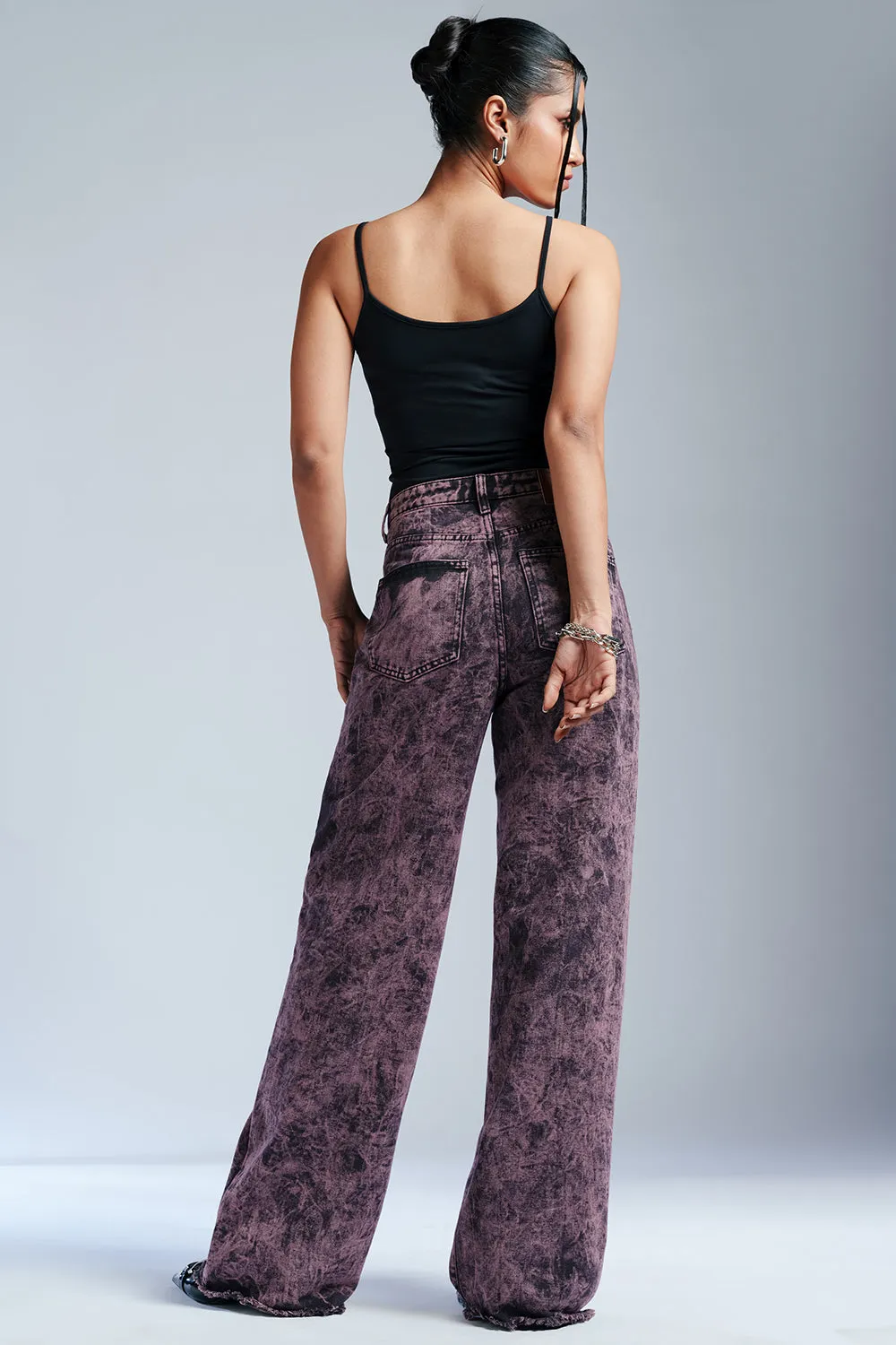 Purple Frenzy Straight Fit Jeans