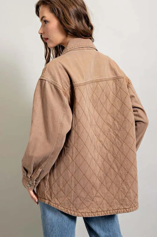 Quilted Button Down Jacket
